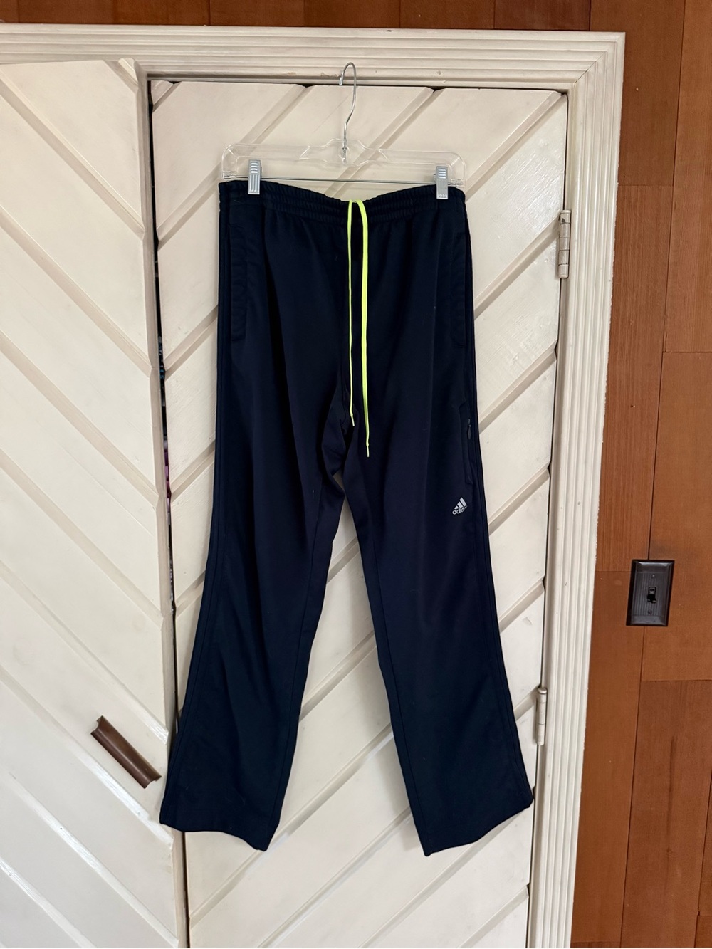 adidas Black and White Logo Athletic Pants